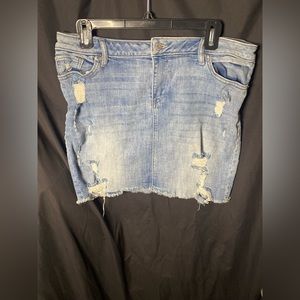 New York and Co Distressed Jean Skirt